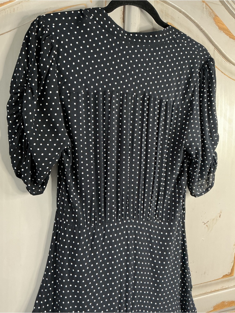 Free People | Pippa Black & White Micro Dot Mini Dress Parisian Chic Size M - Picture 7 of 10